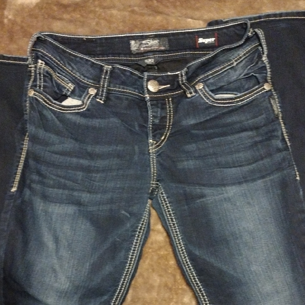 Silver Jeans Dark Blue Boot Cut Jeans